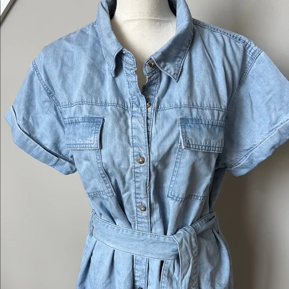 NWT Maurice’s Light Blue Denim Shirt Dress - Picture 3 of 12